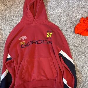 Red Jeff Gordon Mens Hooded Sweater